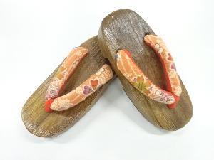 未使用品　子供用焼き桐下駄（17センチ）